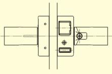 美和ロック,MIWA TGL強化ガラス用面付レーバーハンドル錠