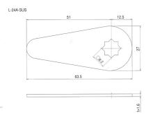 Geo Prince,ジョープリンス竹下 L-24A-SUS ステンレスE型止め金