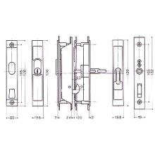 WEST,ウエスト 304引き違い錠