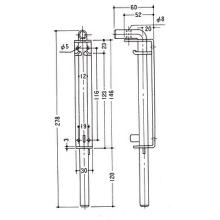 D-86 ステンレス門落し(鍵掛式)中