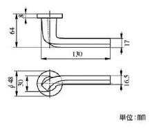 MIWA,美和ロック プルプレート957タイプ室内錠