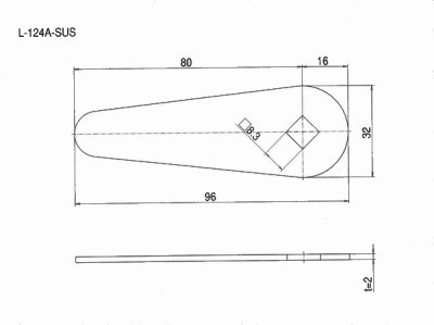 画像1: Geo Prince,ジョープリンス竹下　L-124A-SUS ステンレスE型止め金（特大）