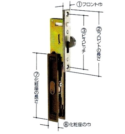 画像1: KH-143　三協アルミ　ケースのみ　引き違い錠　