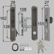 画像4: LIXIL,リクシル 引手内外錠・召合せ外錠セット (4)