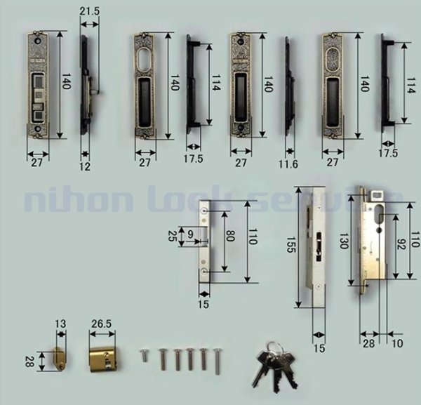 画像3: KH-113 LIXIL,リクシル 引き違い錠  (3)