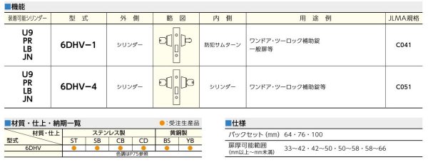画像2: 美和ロック,MIWA 6DHV 高級本締錠 (2)
