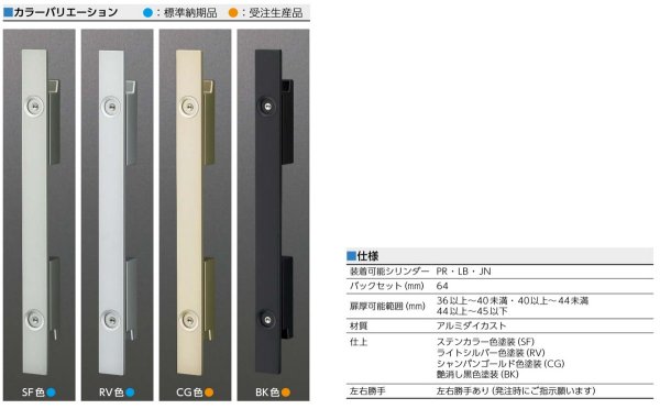 画像2: 美和ロック,MIWA　PLVF777プッシュプル錠 (2)