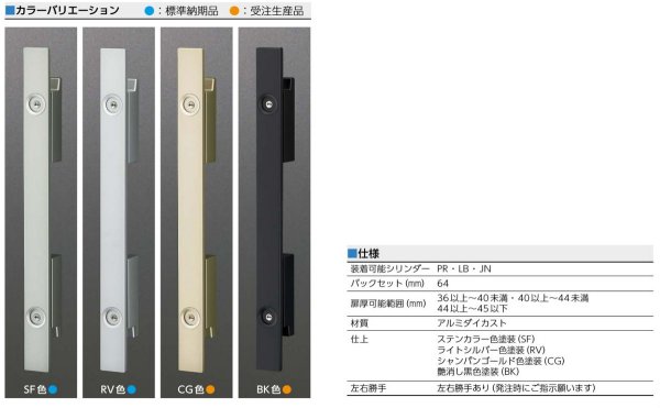 画像2: 美和ロック,MIWA　PLF777プッシュプル錠 (2)