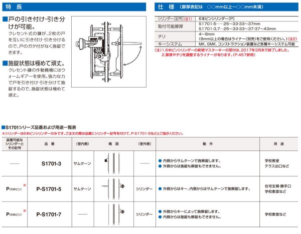 画像2: GOAL,ゴール　S1701引違戸錠 (2)
