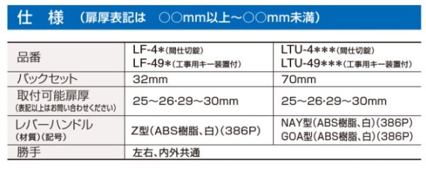 画像3: GOAL,ゴール レバーハンドル浴室錠 LF,LTU-4,49 (3)