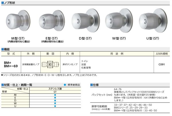 画像2: 美和ロック,MIWA BM浴室錠 (2)