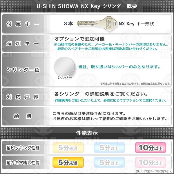 画像3: ユーシンショウワ(U-shin Showa) NX-7680KJ 40ミリ戸厚用 (3)