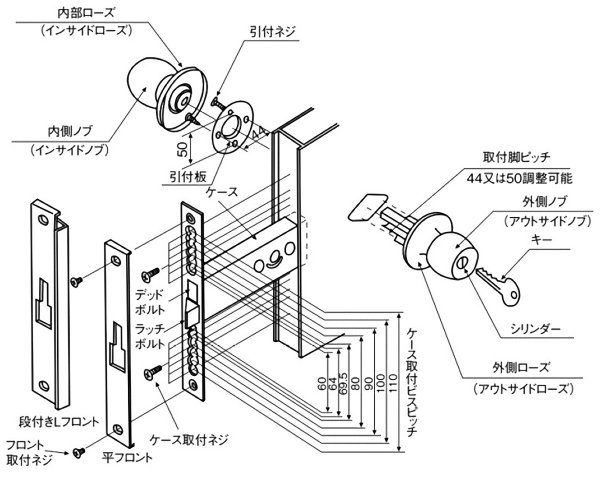 画像6: SHOWA IS-Y03 鍵交換用ノブ 玉座セット (6)
