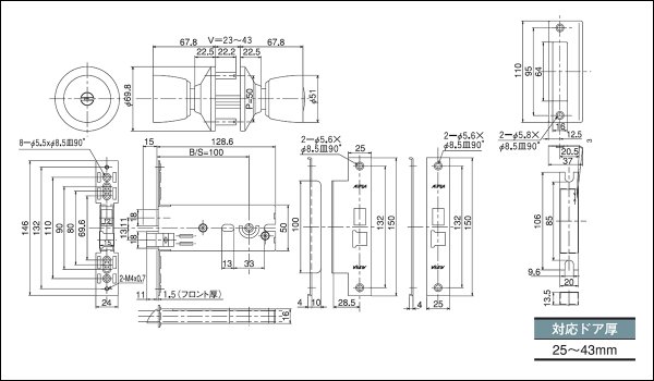 画像8: ALPHA(アルファ)Wロック取替用玉座セット 33S05, D36S05 シリーズ (8)