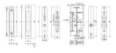 画像1: ALPHA,アルファ　ディンプルキー　引違い戸錠　L4056-ALU