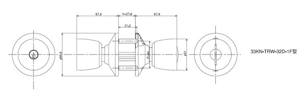 画像2: ALPHA,アルファ　Wロック (TA-F)　取替用玉座 (DASZ011)　33KN-TRW-32D-1F (2)