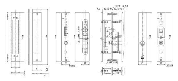 画像4: ALPHA,アルファ　ピンシリンダー　引違い戸錠　LP4056シリーズ (4)