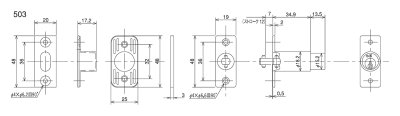 画像1: ALPHA,アルファ　補助錠・プッシュ栓錠　503, 503B