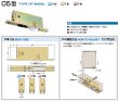 画像2: 家研販売,KAKEN　木製引戸用戸車　O5(　)型 (2)