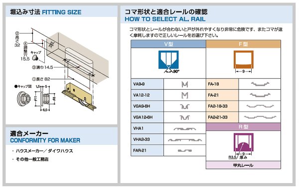 画像5: 家研販売,KAKEN　木製引戸用戸車　O3-(　)型 (5)