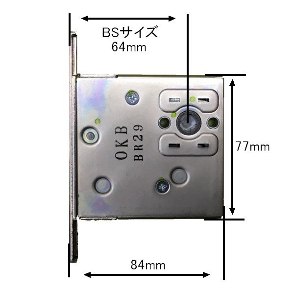 画像3: MIWA,美和ロック FE　本締り錠　ロックケース  三協アルミ　WD-3442-00-SI (3)