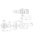 画像2: YKK　浴室ドア レバーハンドルHHJ-0761、錠ケースHHJ-0762【交換要領書付】 (2)