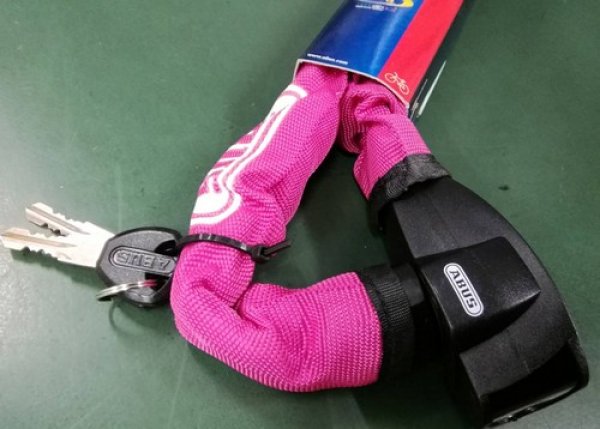 画像2: ABUS アバス チェーンロック    75cm　ピンク (2)
