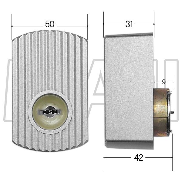 画像3: MIWA,美和ロック MIWA GAF,POM,FE 三協立山アルミ向け 縦縞UR 2個同一シリンダー WD4344-01-SLC (3)