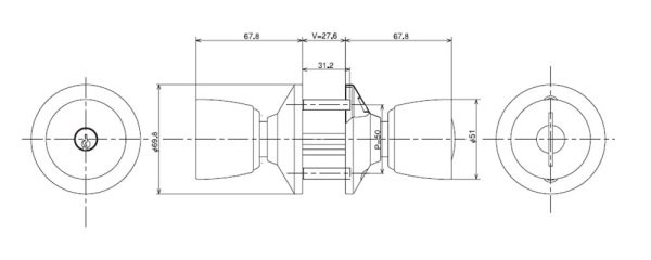 画像6: TOSTEM,トステム　取替用玉座 (DASZ010)　勝手口ドア用 (6)