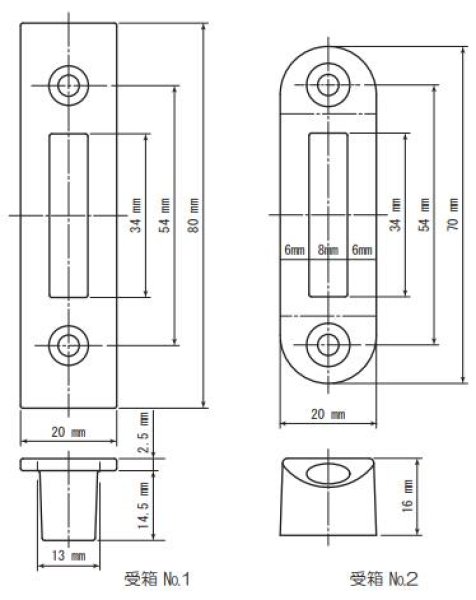 画像6: KEYLEX,キーレックス 500シリーズ 面付本締錠・両面ボタン (6)