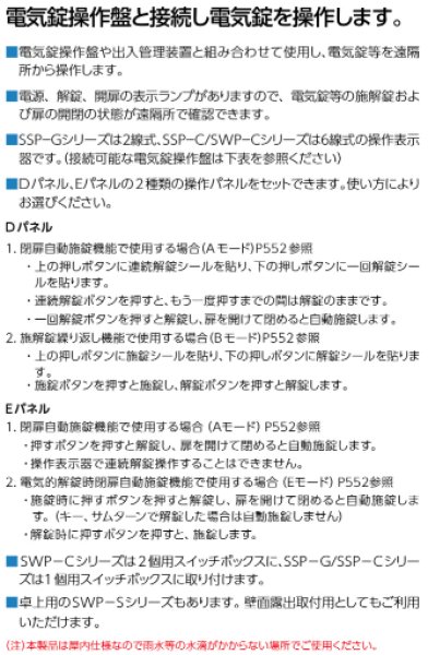 画像3: MIWA,美和ロック SSP-G1D,SSP-G1E 操作表示器 (3)