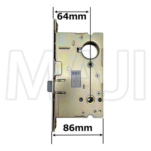画像3: LIXIL,リクシル　BEST-KQB136　錠ケース交換用(メイン箱錠)　クラーク扉用ロックケース KQB-136 BESTのDCXZ001のシリンダー対応品 バックセット64mm 左右共用タイプ (3)