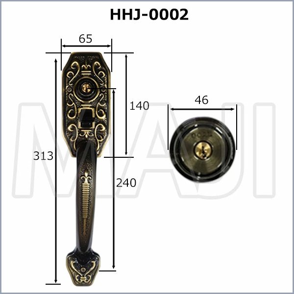 GOAL GF,AD サムラッチ外ハンドル・シリンダーユニット YKK HHJ-0002