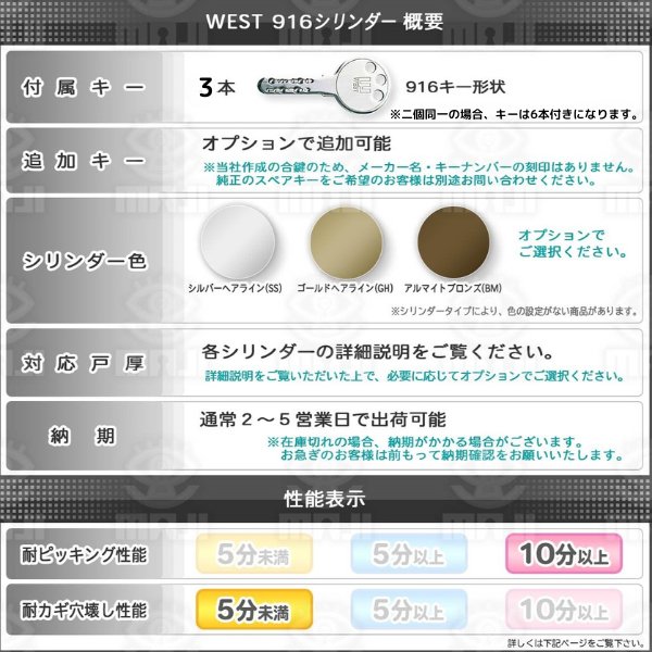 画像3: WEST,ウエスト　リプレイス　MIWA,美和ロックPA,PG,DA用 (3)