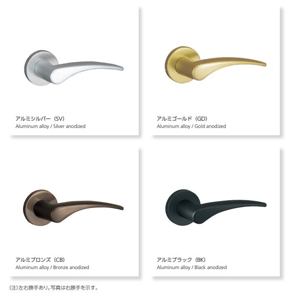 画像2: 美和ロック,MIWA　LA用レバーハンドル22型 (2)