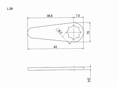 画像1: Geo Prince,ジョープリンス竹下　L-24　E型止め金