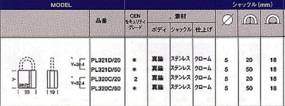 画像2: ABLOY,アブロイ　南京錠　PL321D/20（50）