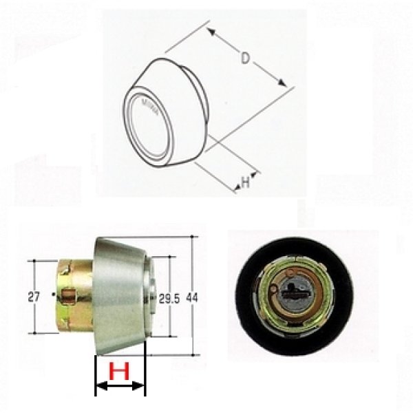 画像2: MIWA,美和ロック MM用ダミーシリンダー (2)