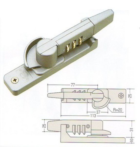 画像2: KC-95　ダイヤル式　クレセント　シルバー大　 (2)