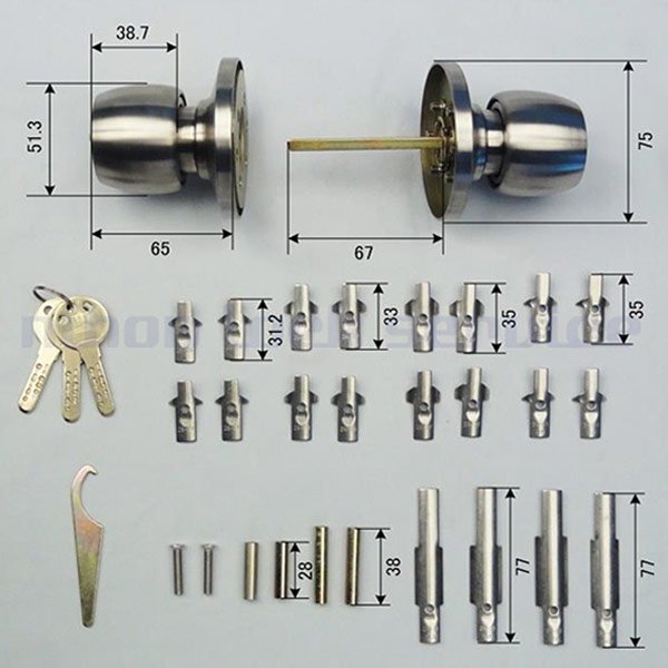 画像3: SHOWA,ユーシンショウワ IX-102 鍵交換用ノブ WEST 801 玉座セット (3)