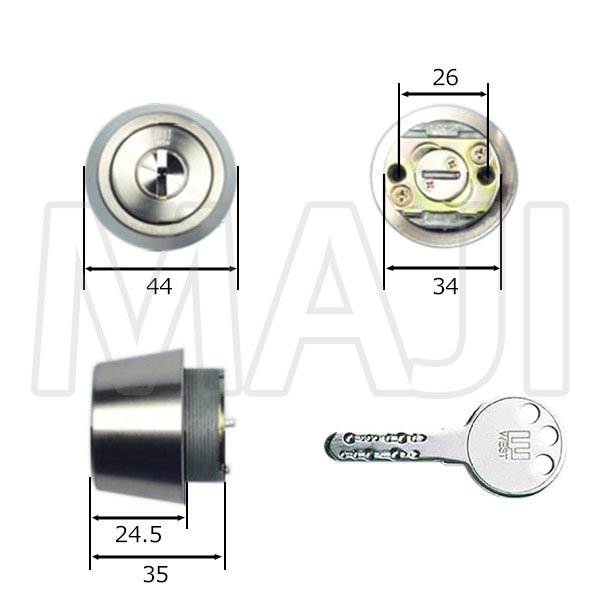 画像3: WEST,ウエスト リプレイス MIWA,美和ロックPA(PG,DA)/LSP 2個同一シリンダー (3)