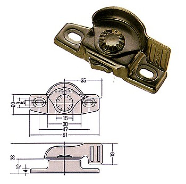 画像2: KC-39B　LIXIL,リクシル　ブロンズ色　クレセント　 (2)