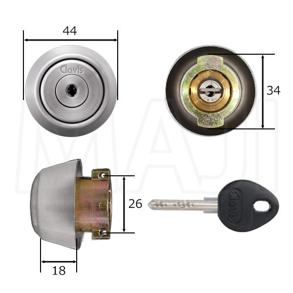 画像2: Clavis,クラヴィス,クラビス　F22CD(DA)シリンダー (2)