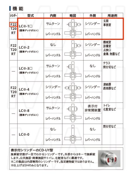 画像2: Clavis,クラヴィス,クラビス　レバーハンドル錠　LC (2)