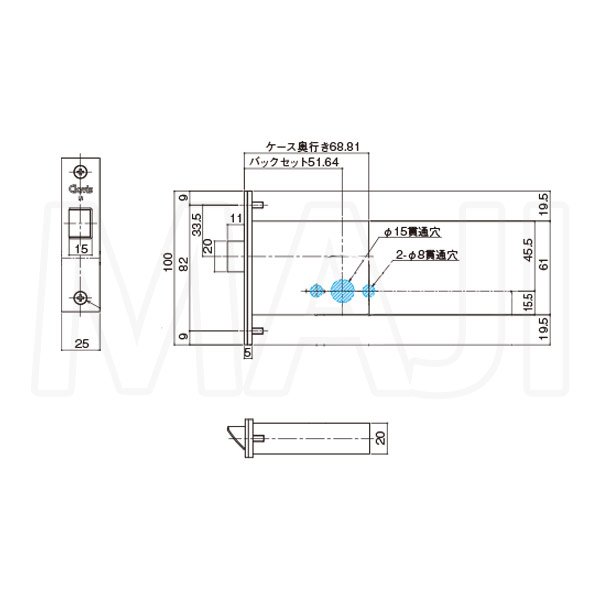 画像4: Clavis LN　レバーハンドル空錠用　ロックケース (4)