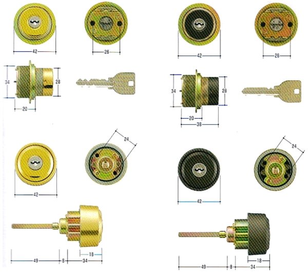 画像2: MCY-455,MCY-456　新日軽　MIWA,美和ロック　U9　PHM+TESP交換用シリンダー　2個同一 (2)