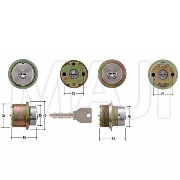 画像2: DCZZ0030(MCY-460)　MIWA QDA345,LY-01　URシリンダー　ステンカラー色　ロックケースセット (2)