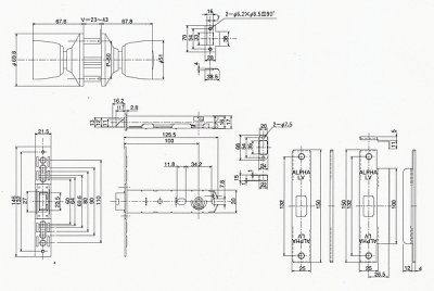 画像1: ALPHA, アルファ　ミリオンロック　Ｗロック取替用玉座セット　33M05, D36M05 シリーズ