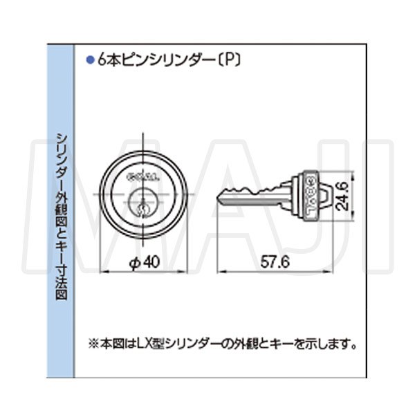 画像2: GOAL,ゴール　6ピンシリンダー　AS・HD・LX (2)