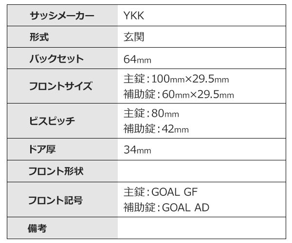 画像5: GOAL GF,AD サムラッチ外ハンドル・シリンダーユニット YKK HHJ-0002 (5)